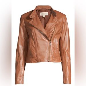 Michael Michael Kors leather crop jacket size xl